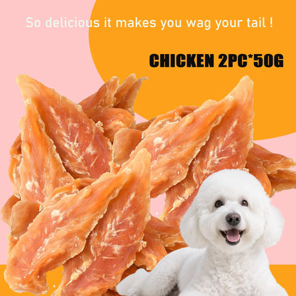 7 Ounces Chicken Jerky Dog Treats Made with 100% Real Chicken Breast Healthy Easily Digestible Long-Lasting High Protein Snack