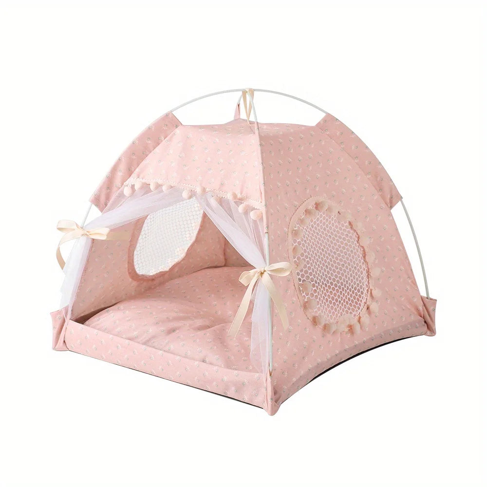 Cat and dog nests, summer semi-enclosed houses, cool mats, foldable outdoor pet tents, tent supplies