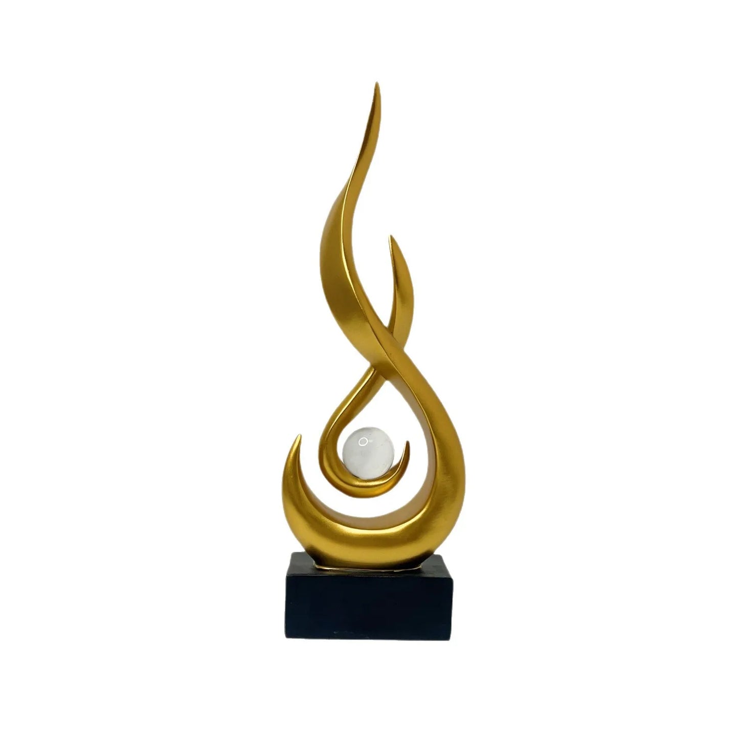 Luxury Flame Pearl Statue Office Living RoomTV Cabinet Wine Cabinet Sculpture Desk Ornament Study Office Home Interior Decor