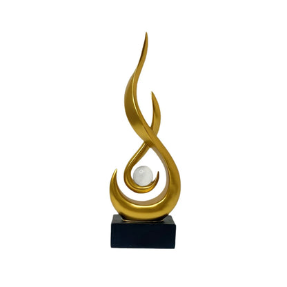 Luxury Flame Pearl Statue Office Living RoomTV Cabinet Wine Cabinet Sculpture Desk Ornament Study Office Home Interior Decor