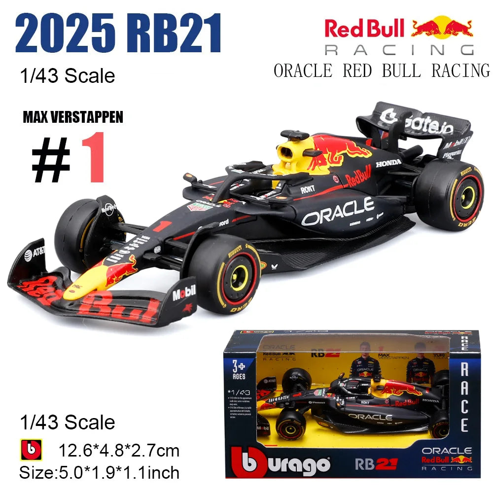 Bburago 1:43 New F1 Mercedes-AMG 2025 W16 #63 George Russell #12 Kimi Antonelli Alloy Car Die Cast Model Toy Collectible