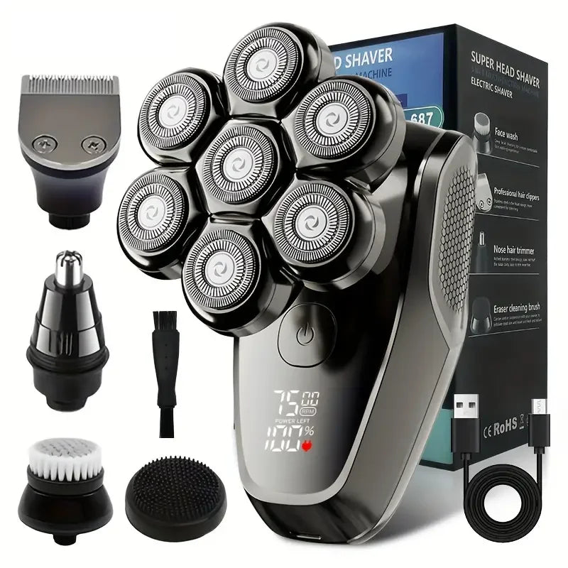 DOCO LAB 7D Floating Head Bald Head Shaver for Men Electric Hair Clipper Rechargeable Bald Head Trimmer IPX7 Waterproof