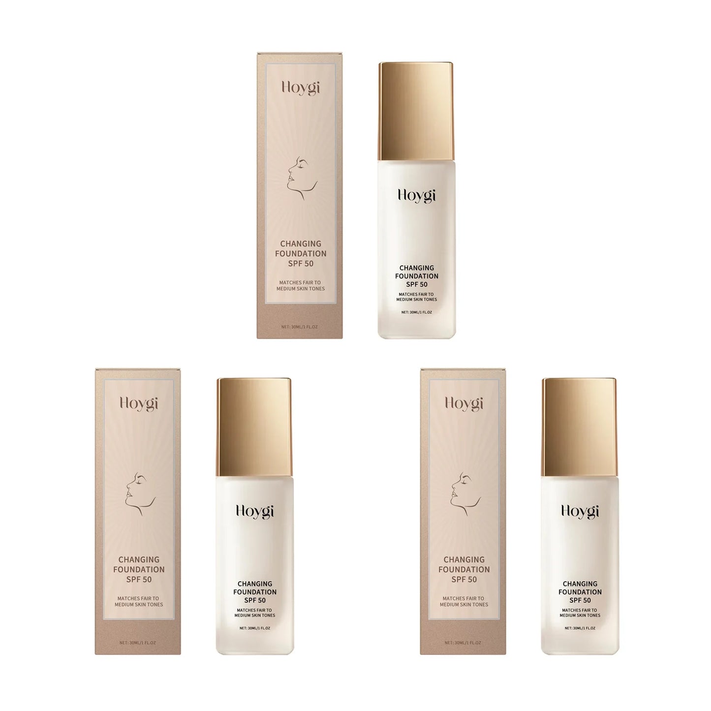 Protective Liquid Concealer Foundation Lightweight Matte Concealer Spf50 Oil Control Natural Coverage Soothing for Oily/Dry Skin