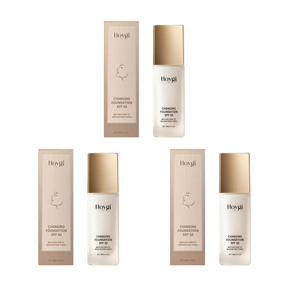 Protective Liquid Concealer Foundation Lightweight Matte Concealer Spf50 Oil Control Natural Coverage Soothing for Oily/Dry Skin