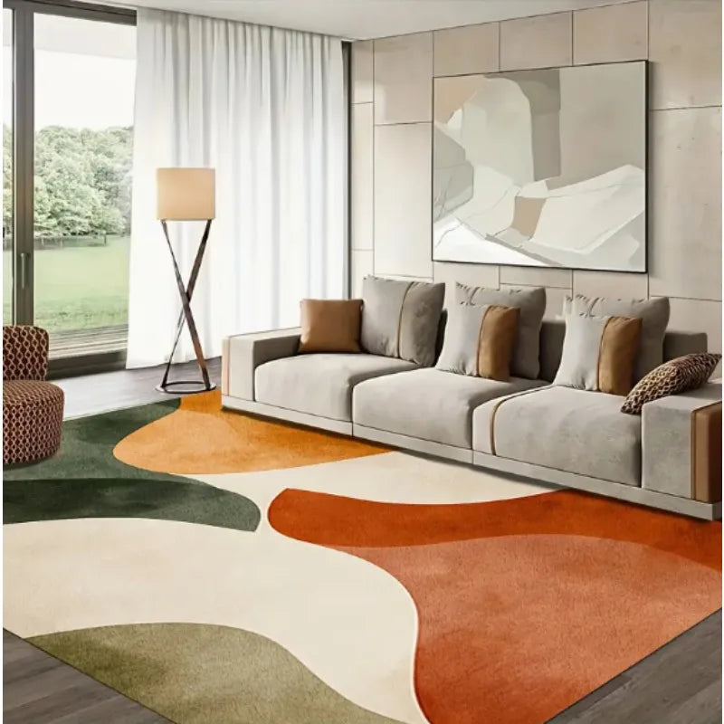 Modern Living Room Floor Mat Simple Lines Printed Soft Bedrooms Suitable for Living Rooms Terraces Offices Kitchen Floors decor