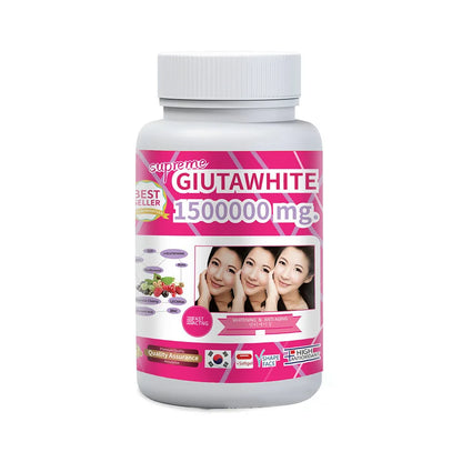 Gluta White 1500000mg. Collagen Stimulator Healthy Blood Circulation - Glutathione Skin Whitening Formula - 30 Softgel Capsules