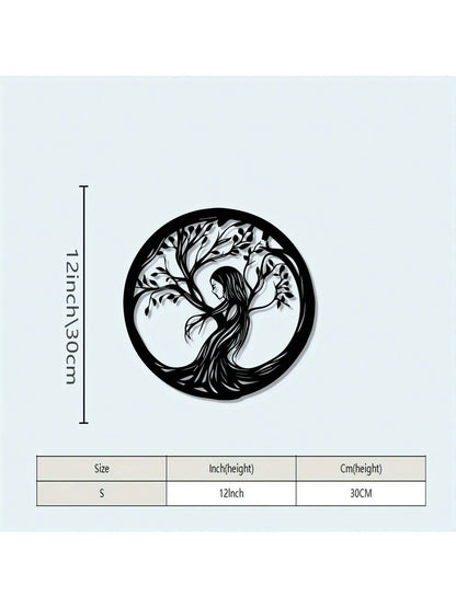 3pcs Black Metal Wall Art Decor Tree Of Life Metal Tree Wall Art Tree Sign Metal Wall Decoration Housewarming Hanging Wall Art