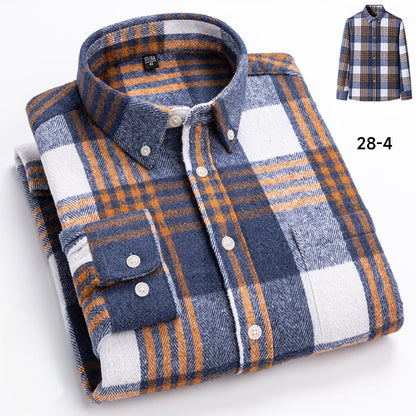 New in shirt plus size 7xl100%cotton long-sleeve shirts for men slim fit casual plain shirt soft keroan designer plaid clotheing