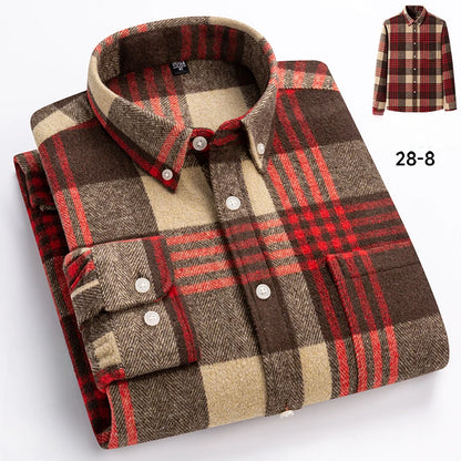 New in shirt plus size 7xl100%cotton long-sleeve shirts for men slim fit casual plain shirt soft keroan designer plaid clotheing