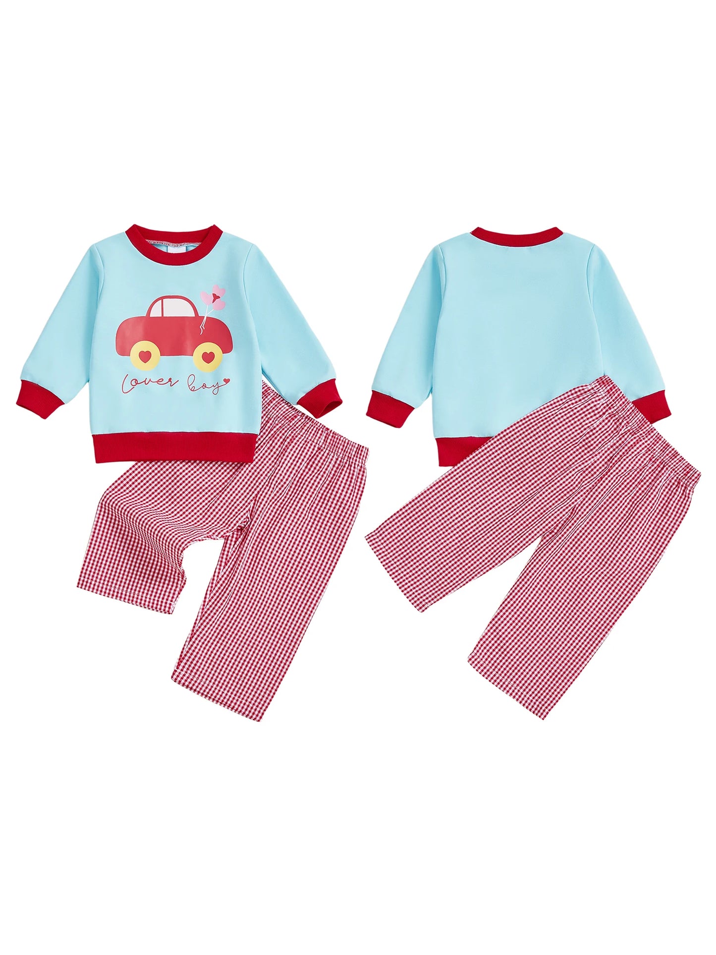 Baby Girl Valentine s Day Outfits Heart Print Ruffle Sleeve Top Elastic Waist Bowknot Leggings 2 Pcs Set for Toddler Girls