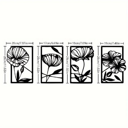 3pcs Black Metal Wall Art Decor Tree Of Life Metal Tree Wall Art Tree Sign Metal Wall Decoration Housewarming Hanging Wall Art