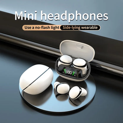 Mini Wireless TWS Bluetooth 5.3 Headsets Invisible Earphones With Mic HiFi Music Earbuds Mobile Phone Universal Headphones